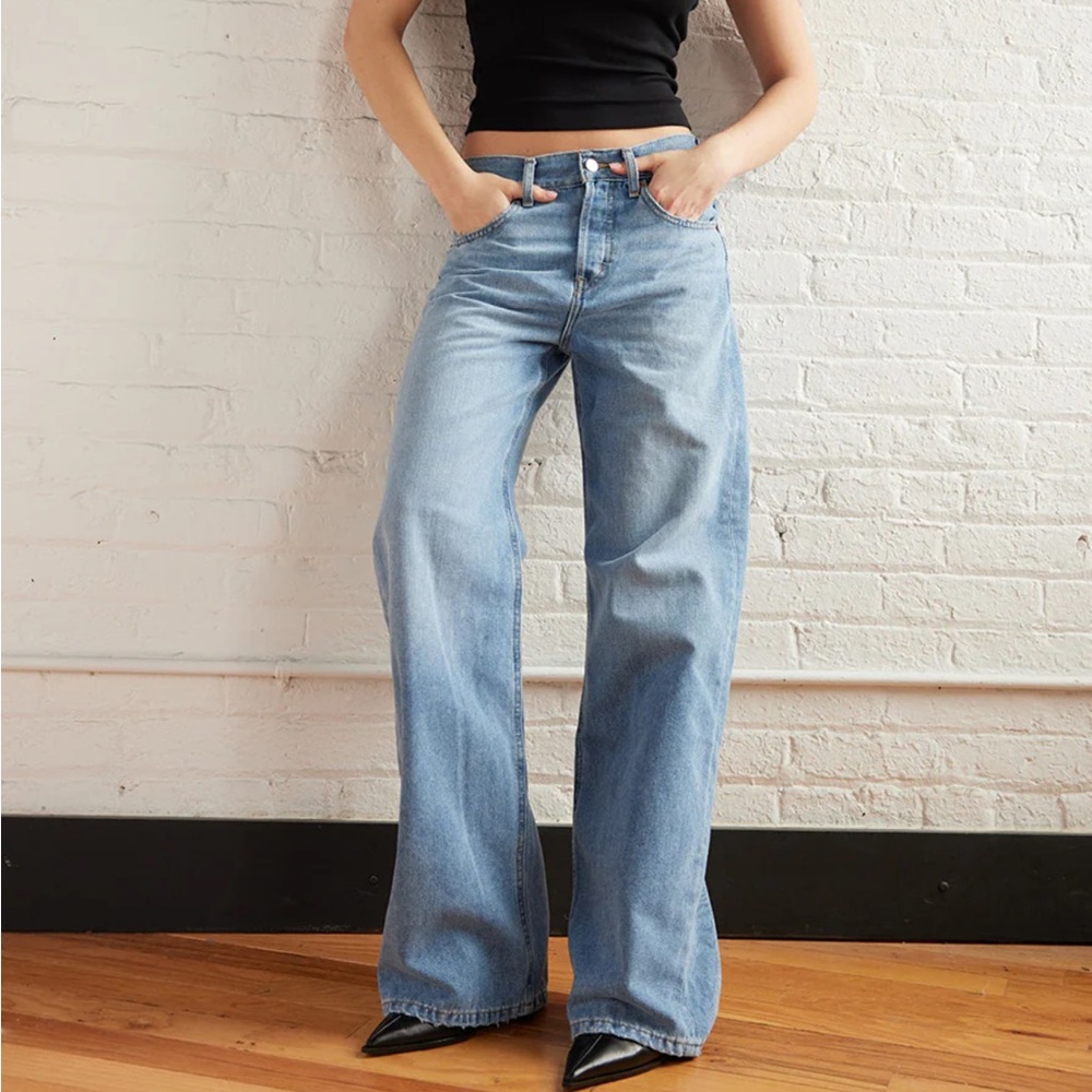 Etica Sky Blue Wide Leg Jeans - Picture 2 of 6